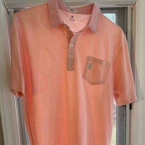 Johnnie-O size Large pink golf polo.